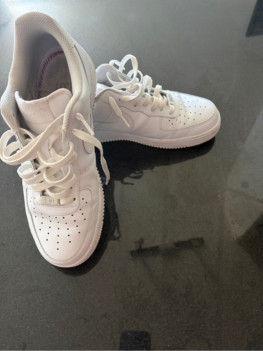 Nike Air Force 1 All-White Sneakers AF1 no insole